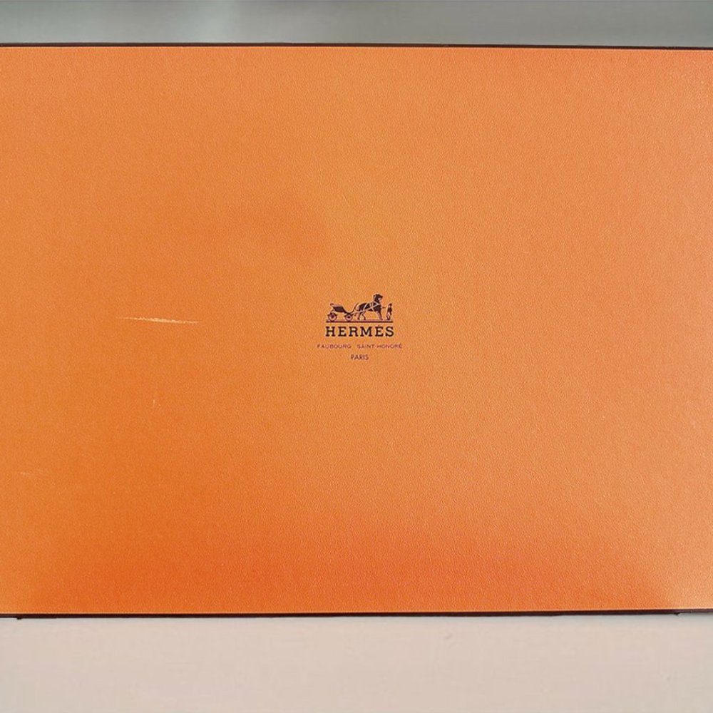 Authentic Hermes Paris Empty Orange Gift Box 13.25" x 9.25" x 3.25"